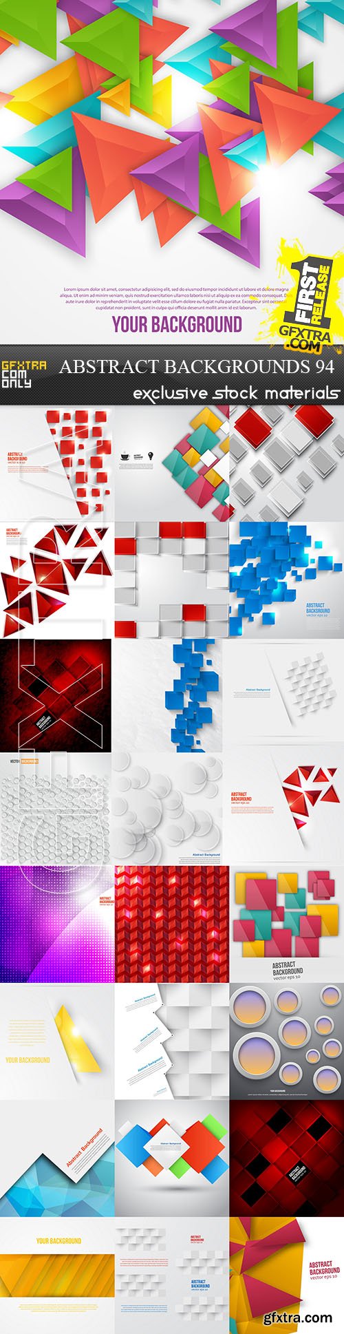 Collection of Vector Abstract Backgrounds Vol.94, 25xEPS