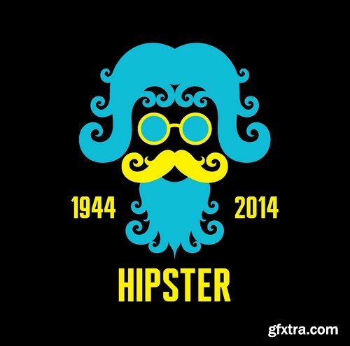 Stock Vectors - Hipster, 25xEPS