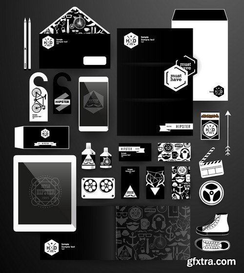 Stock Vectors - Hipster, 25xEPS