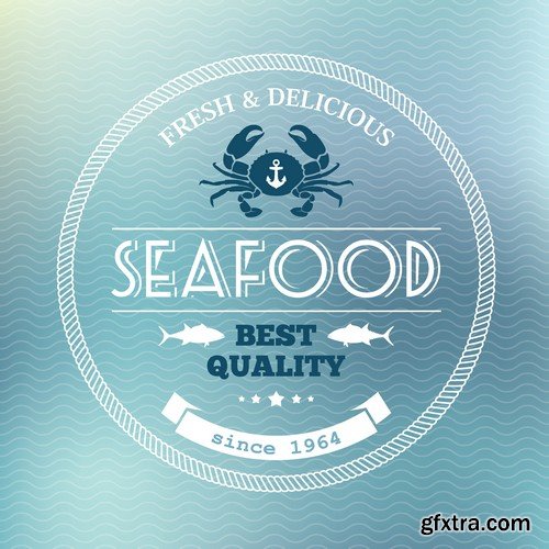 Stock Vectors - Seafood, 25xEPS