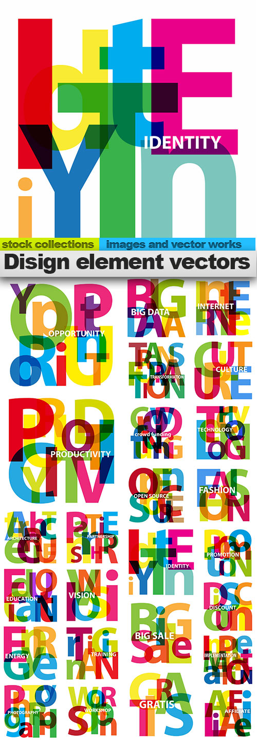 Disign element vectors,25x EPS