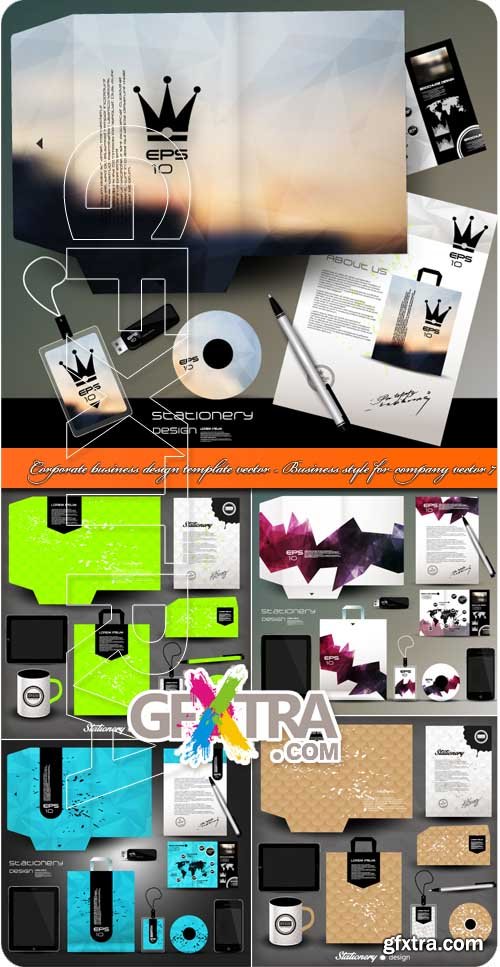 Corporate business design template vector - Business style for company vector 7