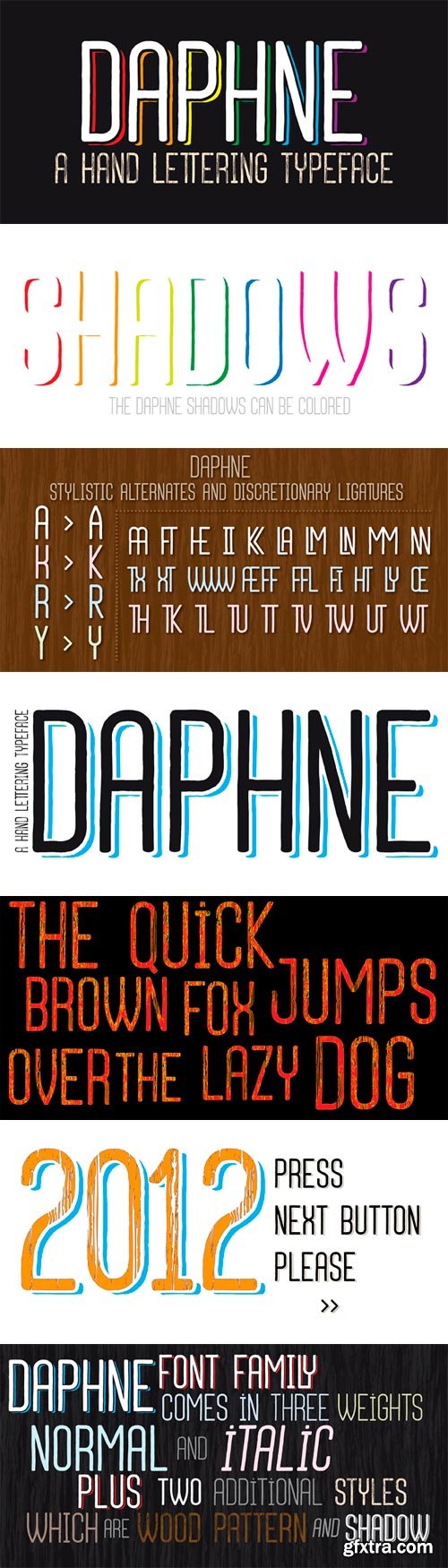 Daphne Font Family - 12 Fonts for $100