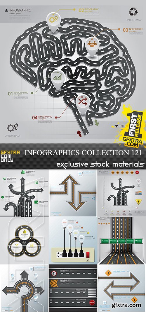 Collection of infographics vol.121, 25xEPS