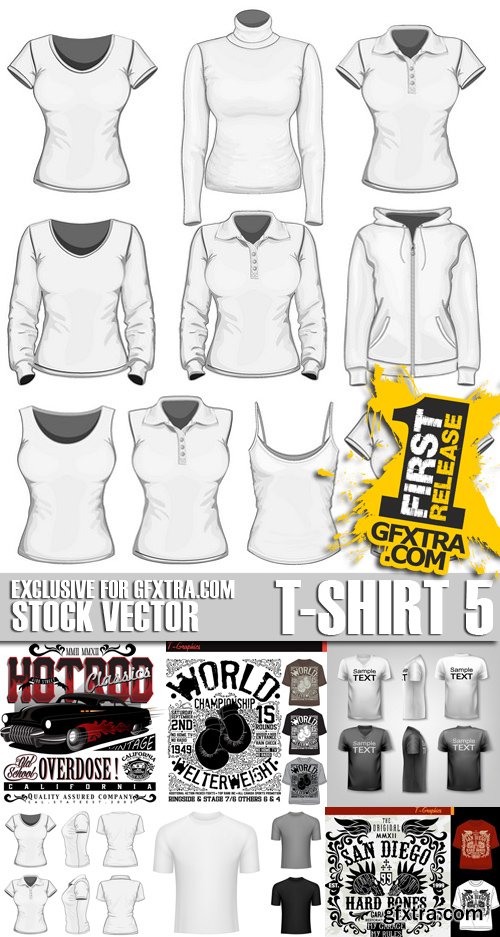 Stock Vectors - T-shirt 5, 25xEPS