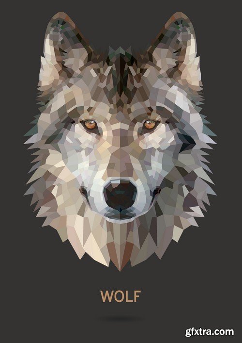 Stock Vectors - Wolf 2, 25xEPS