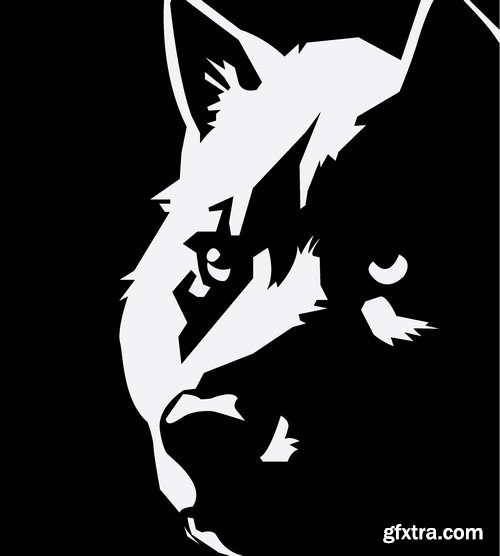 Stock Vectors - Wolf 2, 25xEPS