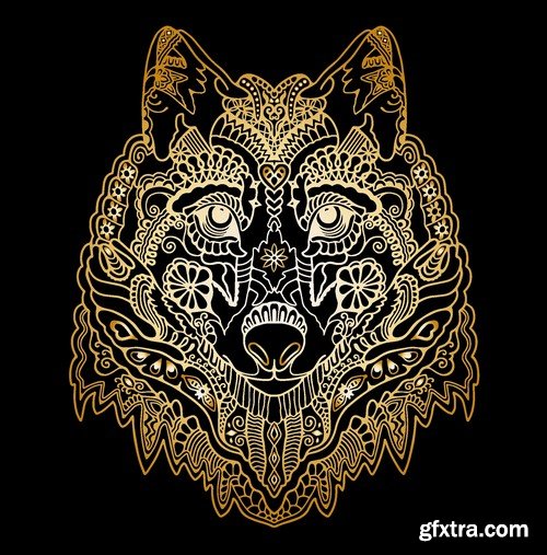 Stock Vectors - Wolf 2, 25xEPS