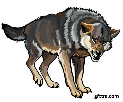 Stock Vectors - Wolf 2, 25xEPS