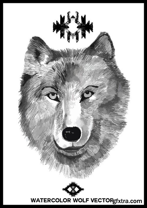 Stock Vectors - Wolf 2, 25xEPS