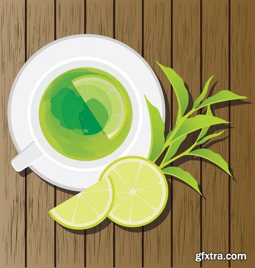 Stock Vectors - Tea 2, 25xEPS