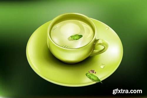 Stock Vectors - Tea 2, 25xEPS