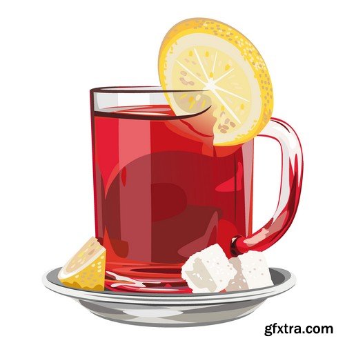 Stock Vectors - Tea 2, 25xEPS