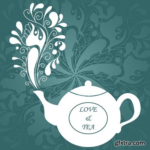 Stock Vectors - Tea 2, 25xEPS