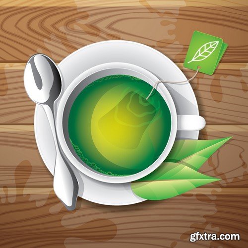 Stock Vectors - Tea 2, 25xEPS