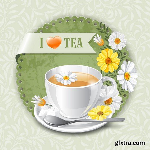 Stock Vectors - Tea 2, 25xEPS