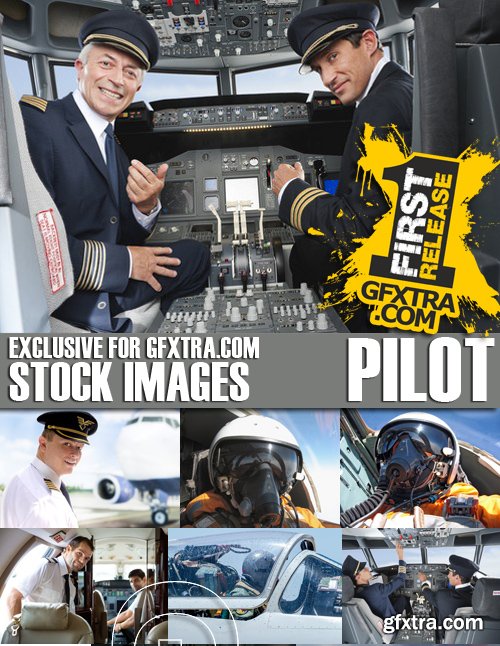 Stock Photos - Pilot, 25xJPG