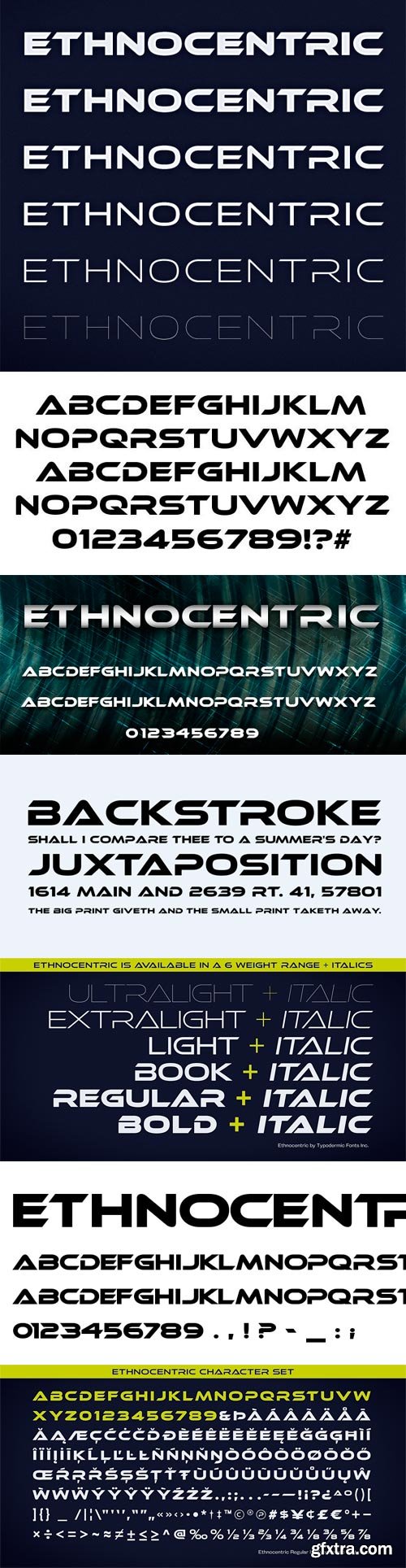 Ethnocentric Font Family - 12 Fonts for $240