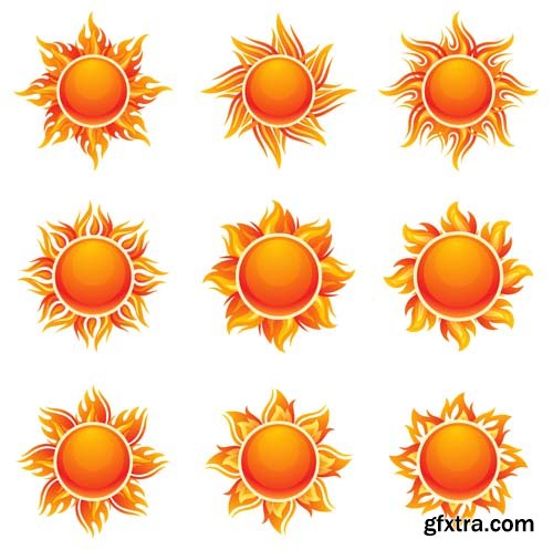 Funny smiling sun vector illustration,25xEPS