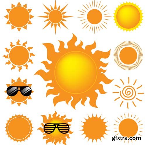 Funny smiling sun vector illustration,25xEPS