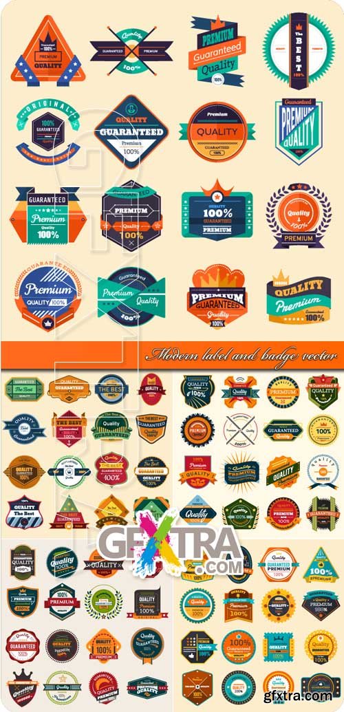 Modern label and badge vector