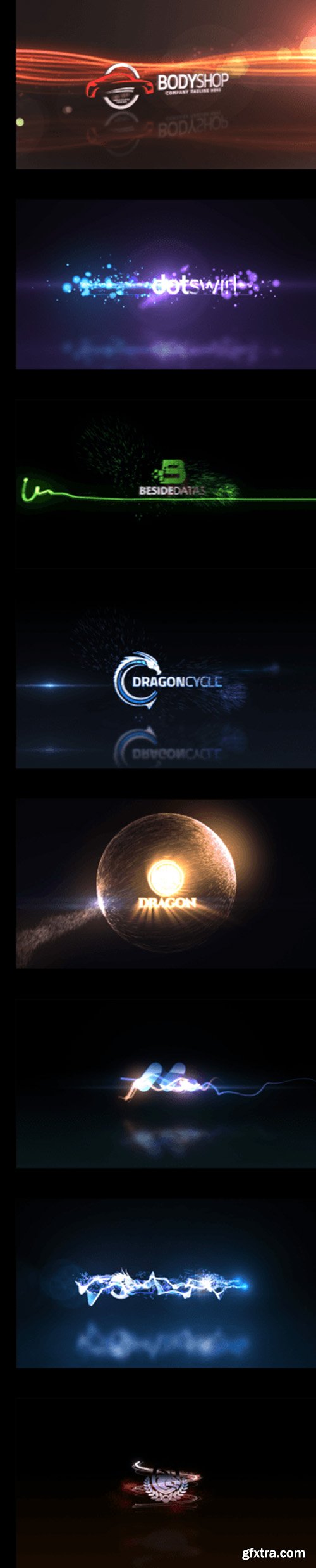 Videohive Quick Logo Sting Pack 04: Glowing Particles 7489265