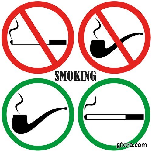 Stock Vectors - No Smoking, 25xEPS