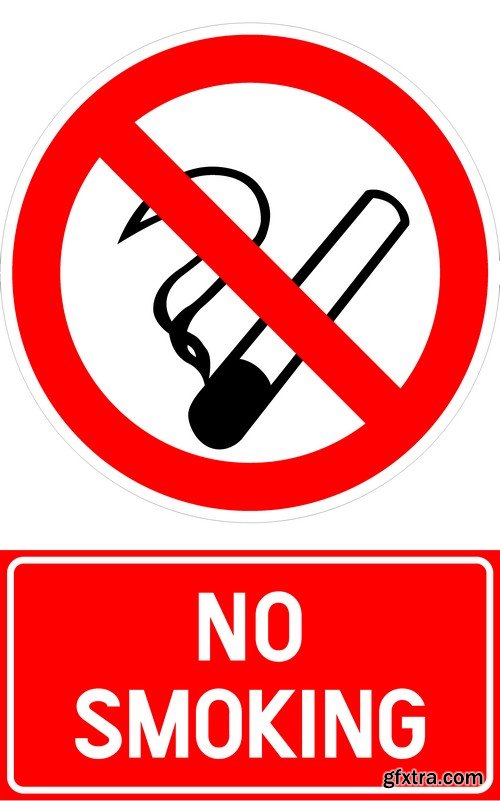 Stock Vectors - No Smoking, 25xEPS