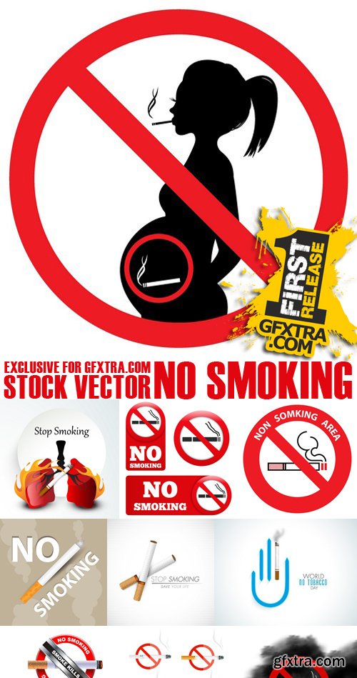 Stock Vectors - No Smoking, 25xEPS