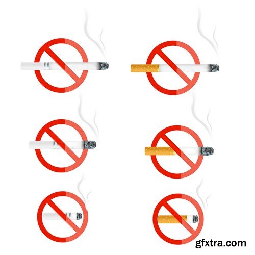 Stock Vectors - No Smoking, 25xEPS