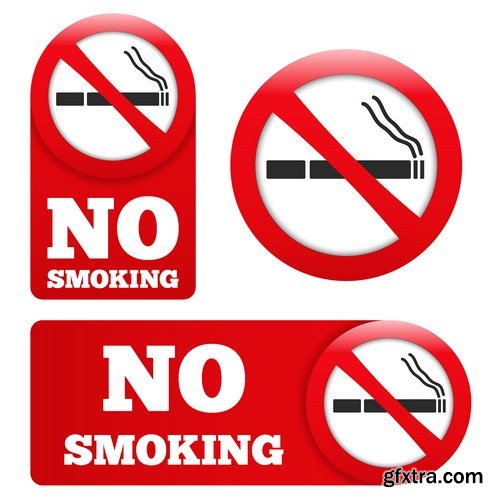 Stock Vectors - No Smoking, 25xEPS