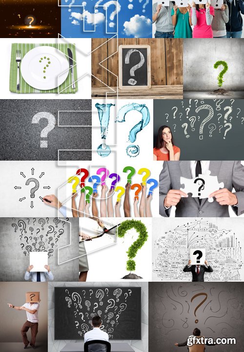 Stock Photos - Question, 25xJPG