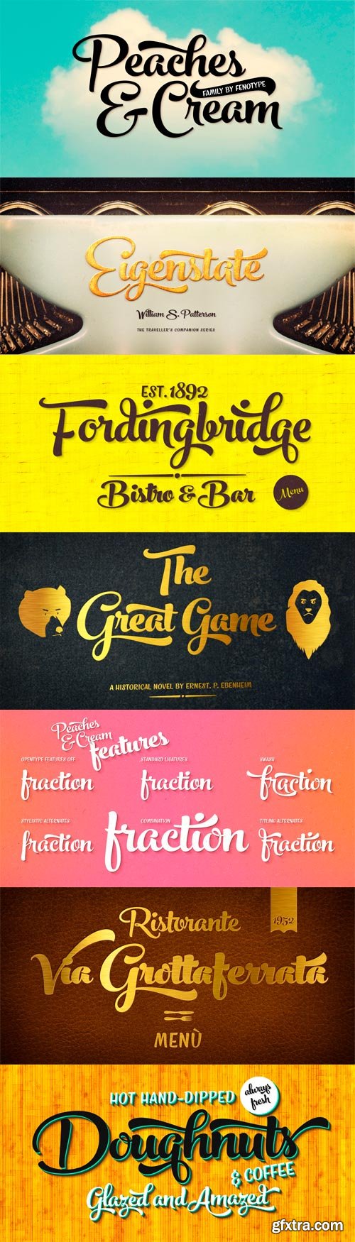 Peaches and Cream Font Family - 5 Fonts for $65