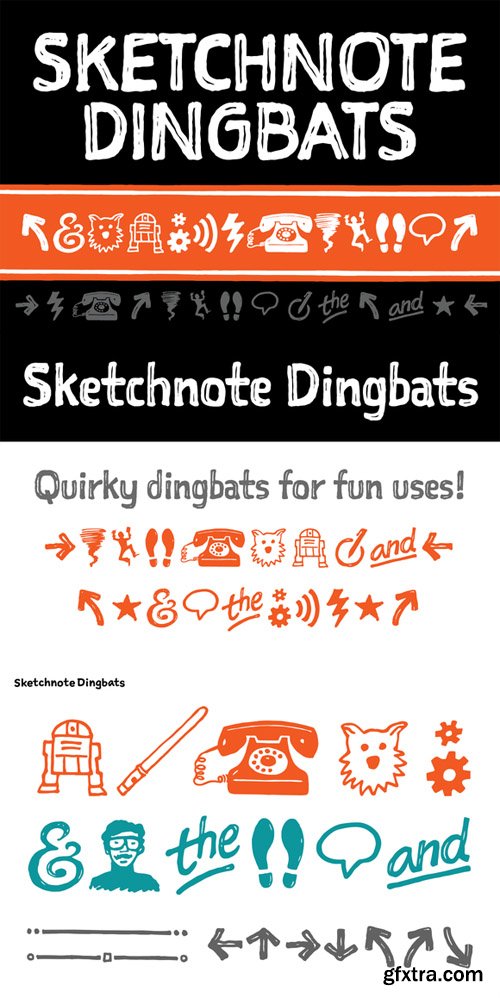 Sketchnote Dingbats Font