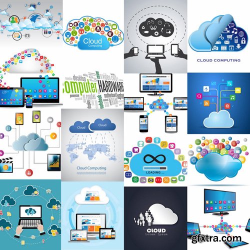 Cloud Computing Service - 25 Vector