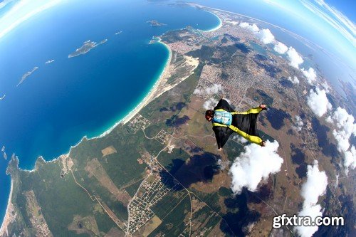 Stock Photos - Parachutist, 25xJPG