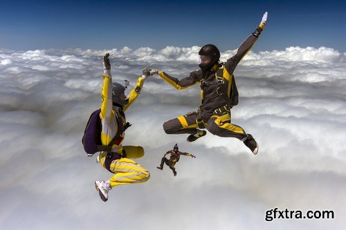 Stock Photos - Parachutist, 25xJPG