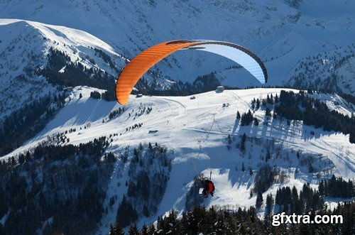 Stock Photos - Parachutist, 25xJPG