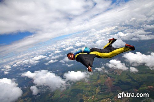 Stock Photos - Parachutist, 25xJPG