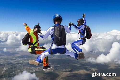 Stock Photos - Parachutist, 25xJPG