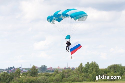 Stock Photos - Parachutist, 25xJPG