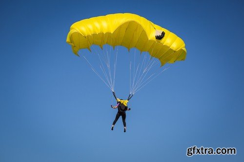 Stock Photos - Parachutist, 25xJPG