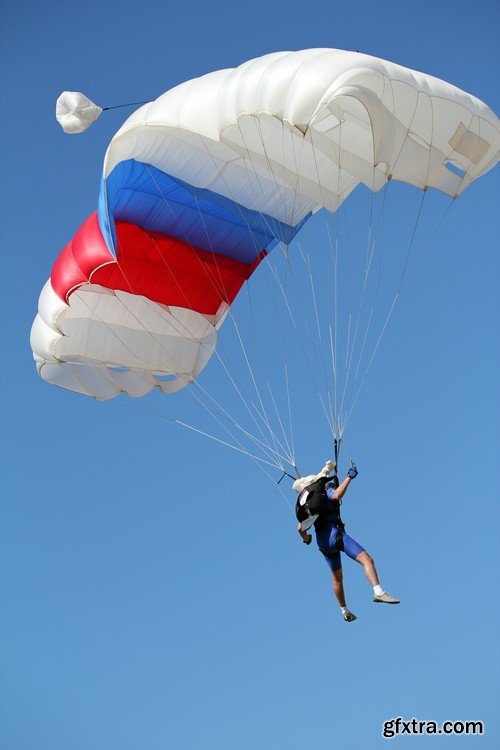 Stock Photos - Parachutist, 25xJPG