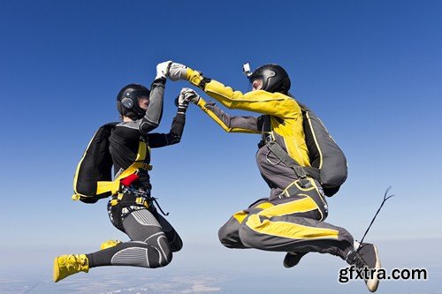 Stock Photos - Parachutist, 25xJPG