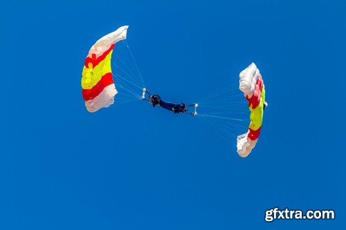 Stock Photos - Parachutist, 25xJPG