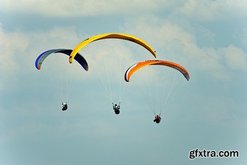 Stock Photos - Parachutist, 25xJPG