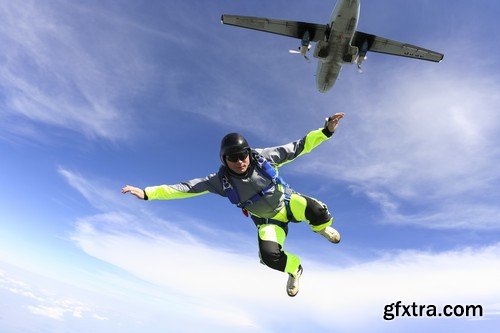 Stock Photos - Parachutist, 25xJPG