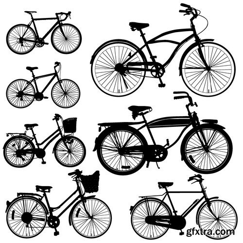 Stock Vectors - Bicycle, 25xEPS