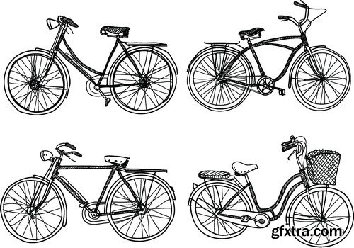 Stock Vectors - Bicycle, 25xEPS