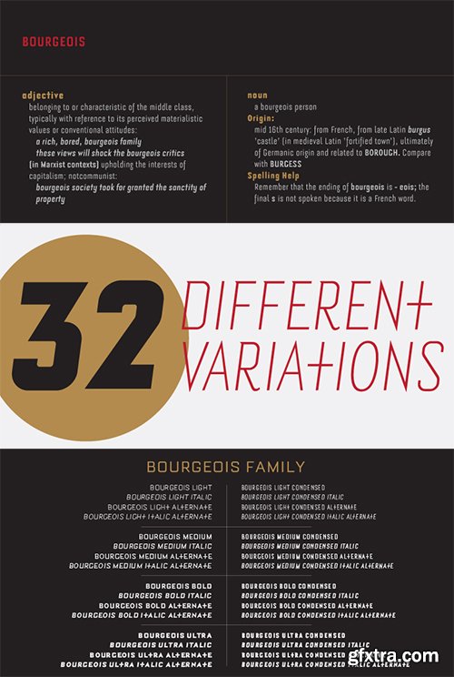 Bourgeois Font Family - 40 Fonts $1200